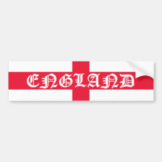 England-Flagge mit weißem Text Autoaufkleber