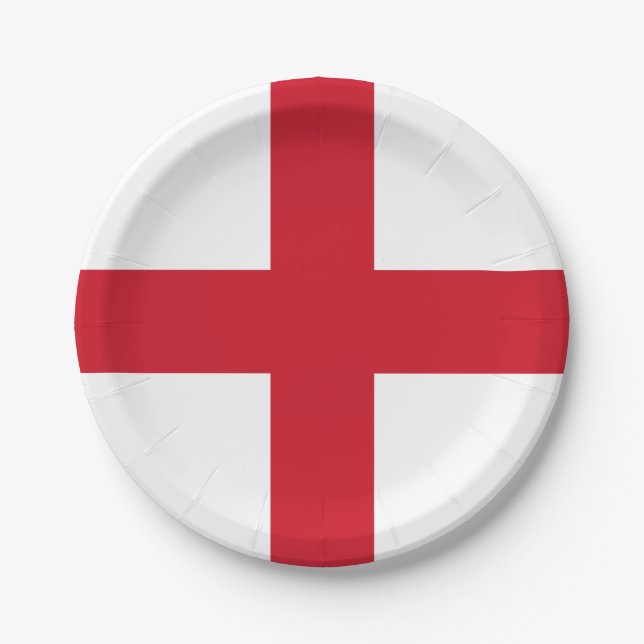 England-Flagge Pappteller (Vorderseite)