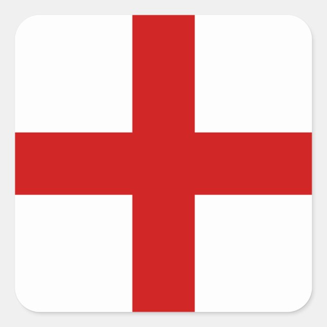England-Flagge Quadratischer Aufkleber (Vorderseite)