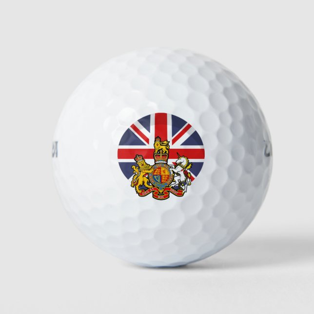 England - Flagge und Wappen Golfball (Vorderseite)