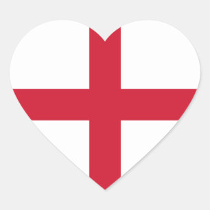 England-Flaggen-Herz-Aufkleber Herz-Aufkleber