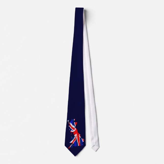 England-Flaggen-Karten-Krawatte Krawatte (Vorderseite)