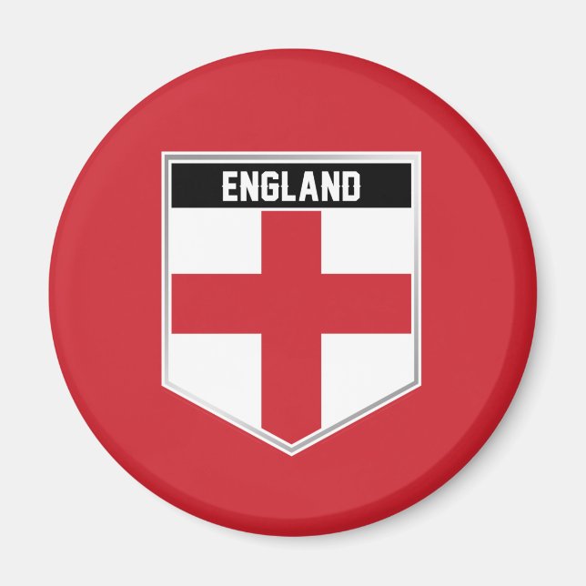 England Flaggen-Schild Magnet (Vorne)