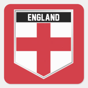 England Flaggen-Schild Quadratischer Aufkleber