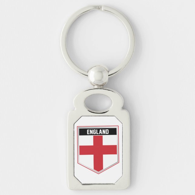 England Flaggen-Schild Schlüsselanhänger (Vorderseite)