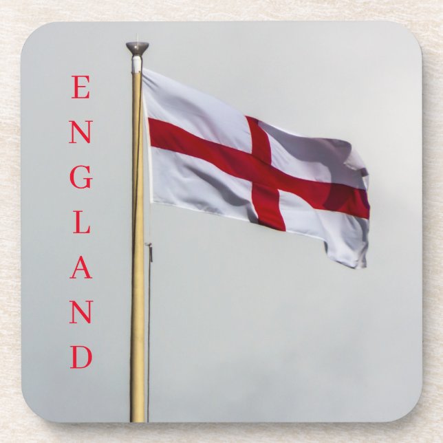 England Flaggen Untersetzer (Vorderseite)