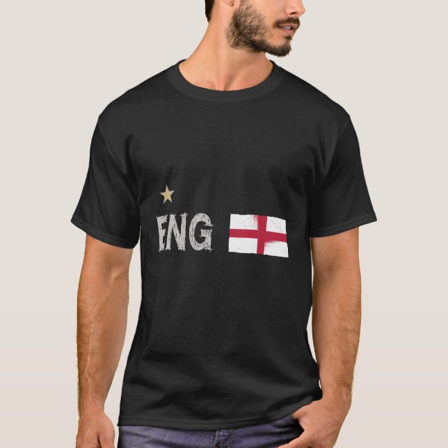 England Football Fan Shirt Englische Flagge (Vorderseite)