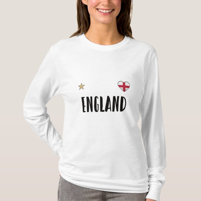 England Football Fan Shirt Englische Flagge (Vorderseite)