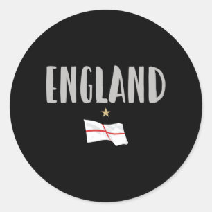 England Football Fan Shirt Englische Flagge Runder Aufkleber