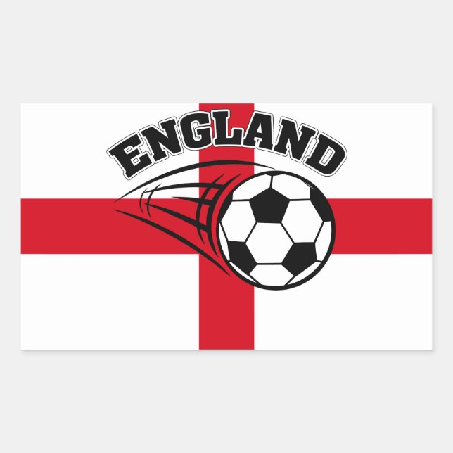 England Football Team Unterstützer Rechteckiger Aufkleber (Vorderseite)