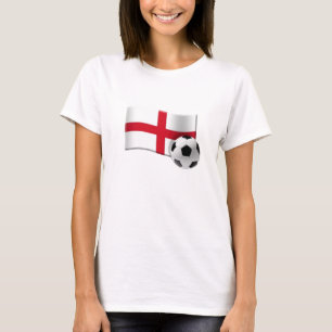 England-Fußbalflagge und -ball T-Shirt