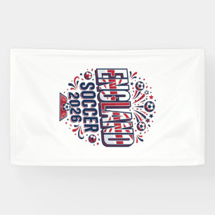 England Fußball 2026 Fußball Fett Land Typografie Banner