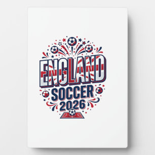 England Fußball 2026 Fußball Fett Land Typografie Fotoplatte