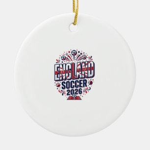 England Fußball 2026 Fußball Fett Land Typografie Keramik Ornament