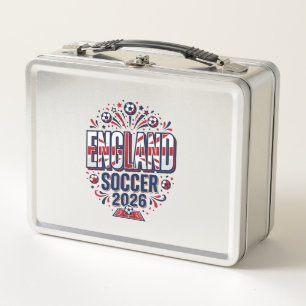 England Fußball 2026 Fußball Fett Land Typografie Metall Brotdose