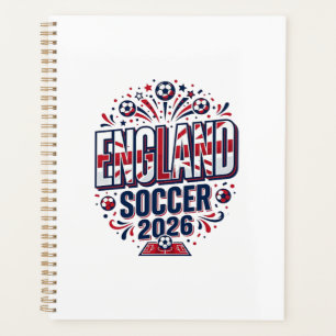 England Fußball 2026 Fußball Fett Land Typografie Planer