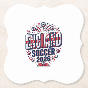 England Fußball 2026 Fußball Fett Land Typografie Untersetzer
