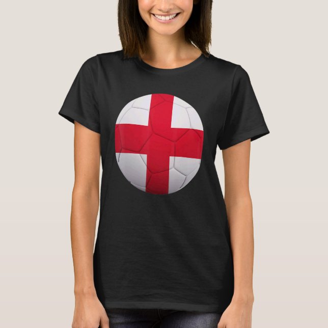 England Fußball National Ball England Flag Footbal T-Shirt (Vorderseite)