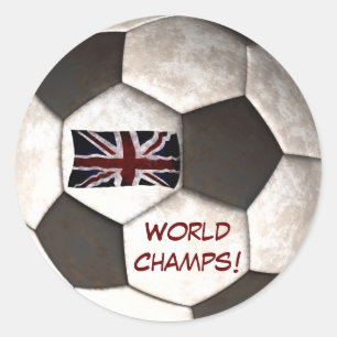 England-Fußball "Welt kaut" Fußball-Sport Runder Aufkleber