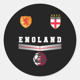 England Fußballfans Trikot Englische Flagge Fußll Runder Aufkleber