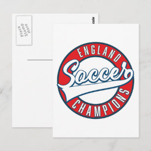 England Fußballmeister-Logo Postkarte