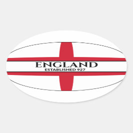 England gegründet 927 St George Flag Ovaler Aufkleber
