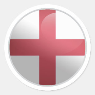 England Glossy Circle Flag Runder Aufkleber