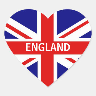 England Heftsticker Herz-Aufkleber