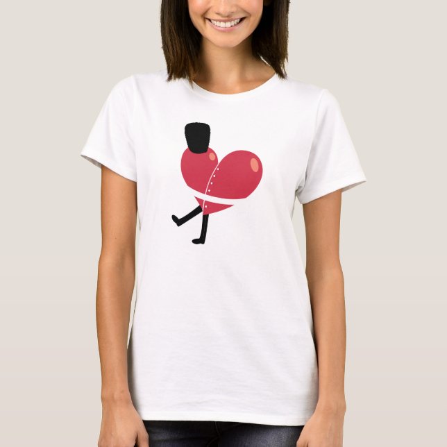 England-Herz-königliches Schutz-Shirt T-Shirt (Vorderseite)