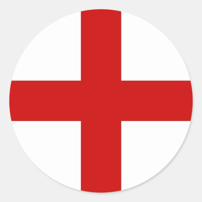 England Hochwertige Flagge Runder Aufkleber (Vorderseite)