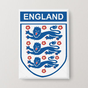 England International Football Club Shirt Button