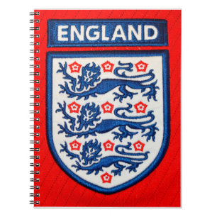 England Internationaler Fußballvereins-Wappen Notizblock