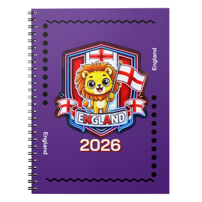 England Kinder Notizblock (Vorderseite)