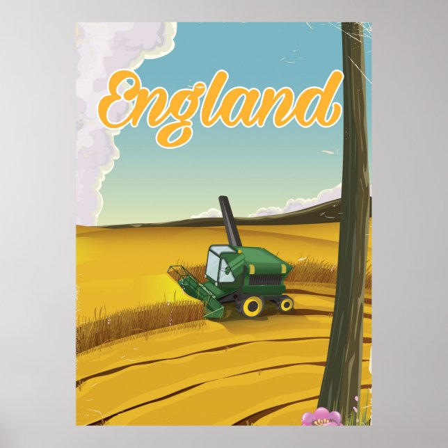 England kombinieren Ernteplakat Poster (Vorne)