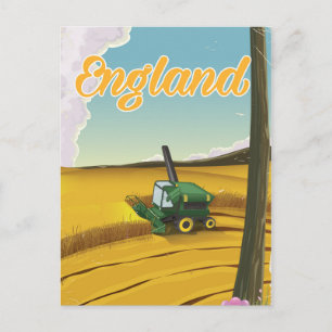 England kombinieren Ernteplakat Postkarte