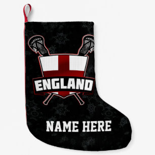 England Lacrosse Flag Weihnachtsweihnachtsfest Str Kleiner Weihnachtsstrumpf