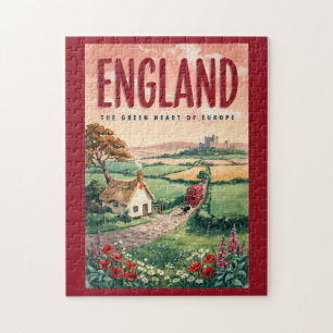 England Landschaft Illustration Reise Kunst Retro