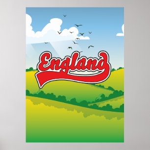 England Landschaft Reiseplakat Poster