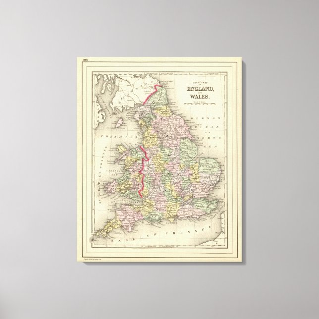 England, Leinwanddruck (Vorderseite)