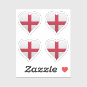 England Liebe Flaggenstempel Aufkleber