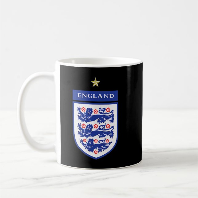 England lionesses football 2022 Three Heraldic Lio Kaffeetasse (Links)