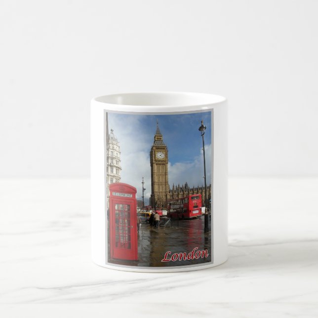 England - London - Big Ben - Doppeldecke - Kaffeetasse (Mittel)