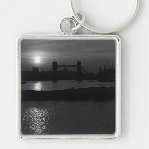 England London Sonnenuntergang Tower Bridge 1970 Schlüsselanhänger