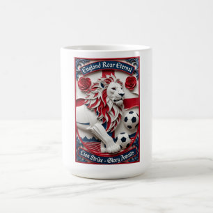 England Löwe Strike Fußball, Fußball Stolz Geschen Kaffeetasse