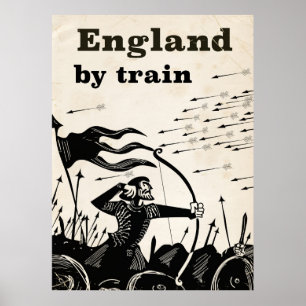 England Mit dem Zug Vintage Reiseplakat Poster