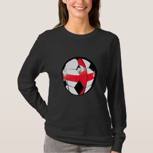 England National Flag Soccer Ball Fan Jersey T-Shirt