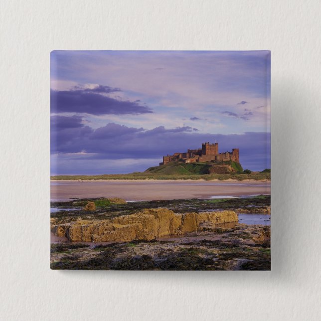 England, Northumberland, Bamburgh Castle Button (Vorderseite)