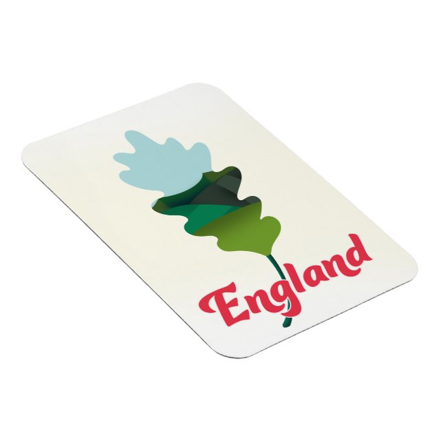 England Oak Leaf Reiseplakat Magnet (Rechte Seite)