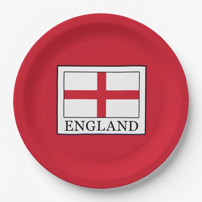 England Pappteller (Vorderseite)