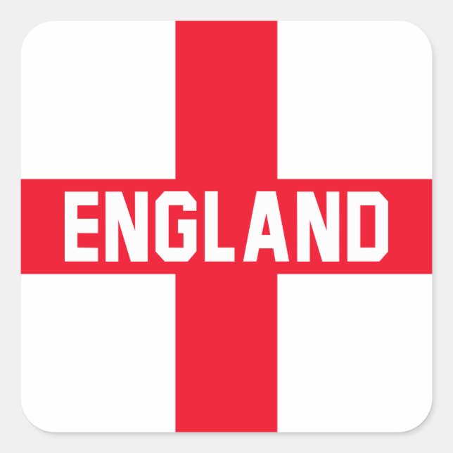 England Quadratischer Aufkleber (Vorderseite)